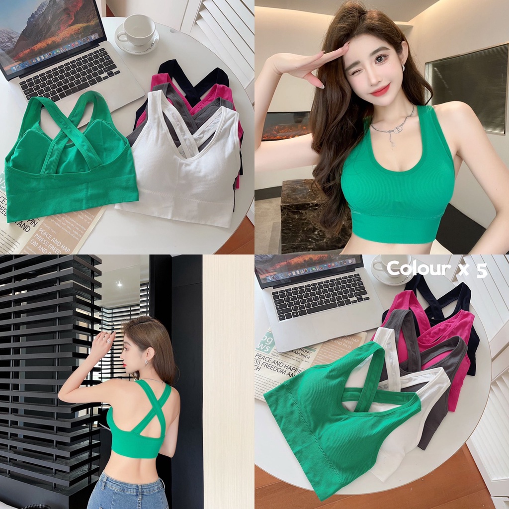Áo bra nữ hở lưng thiết kế dây đan chéo siêu sexy mẫu mới 4856
