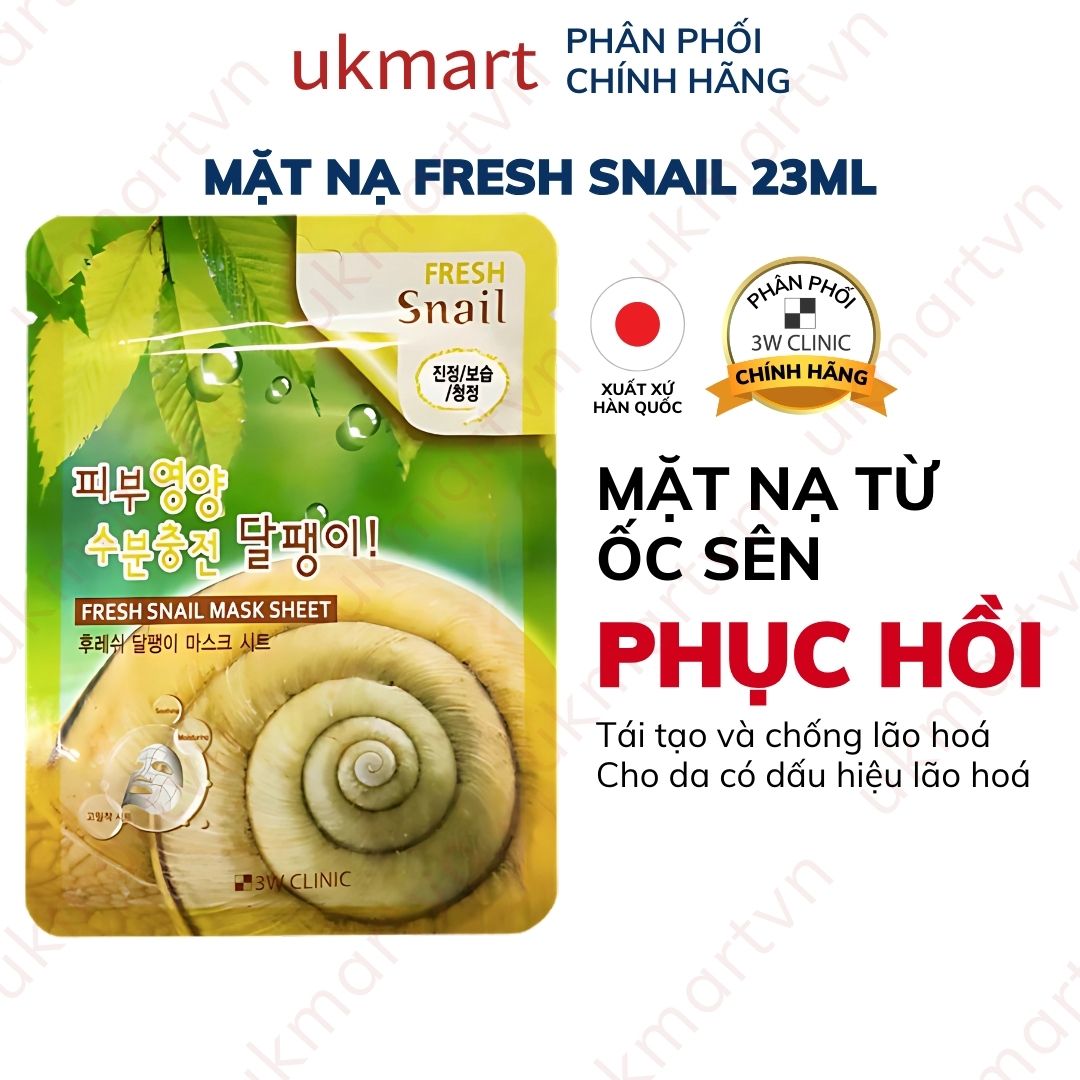 Mặt Nạ Dưỡng Da 3W CLINIC Fresh Mask 23ml