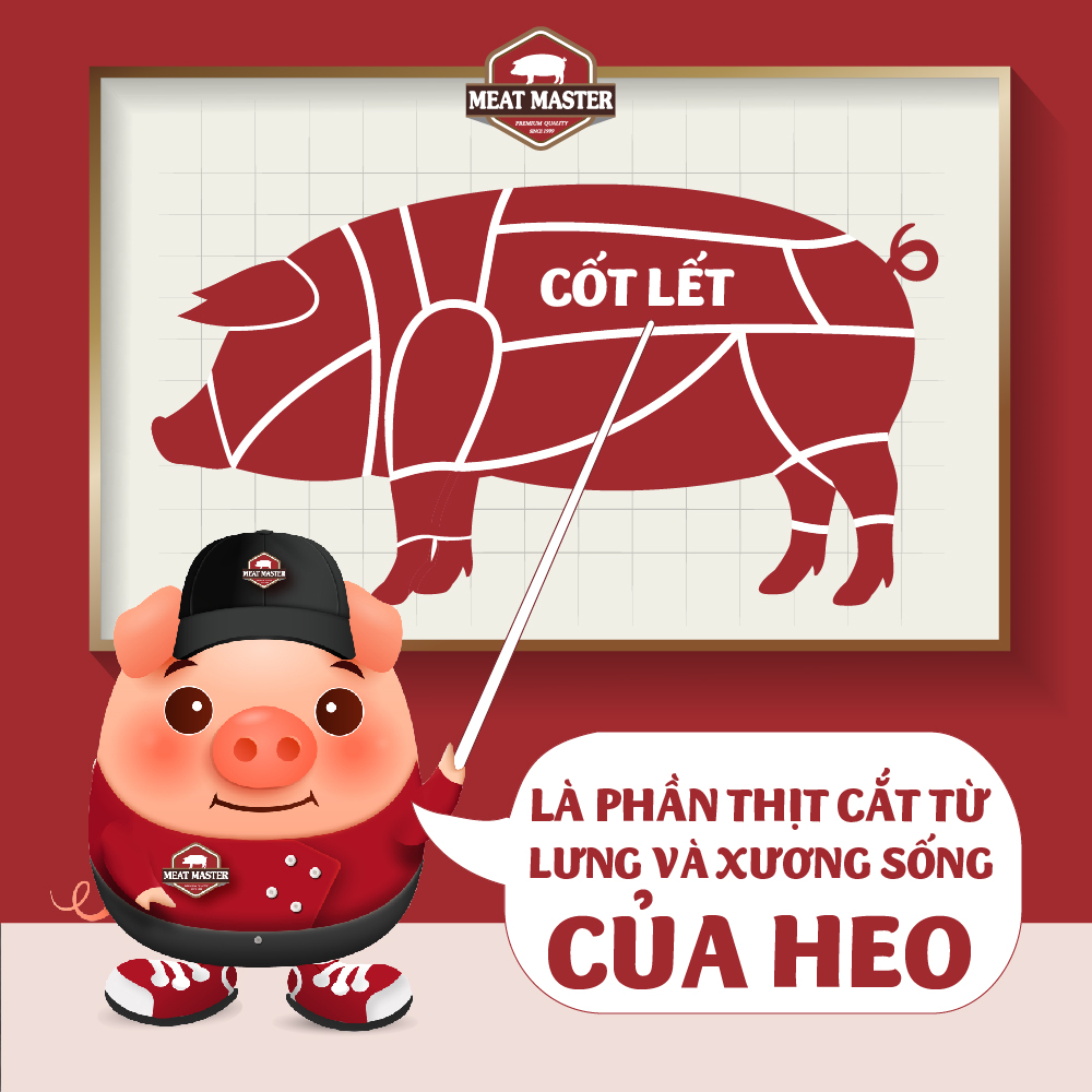 Cốt lết heo Meat Master ( 400G ) - Thịt heo mát ngon, mềm mọng, ngọt thịt -