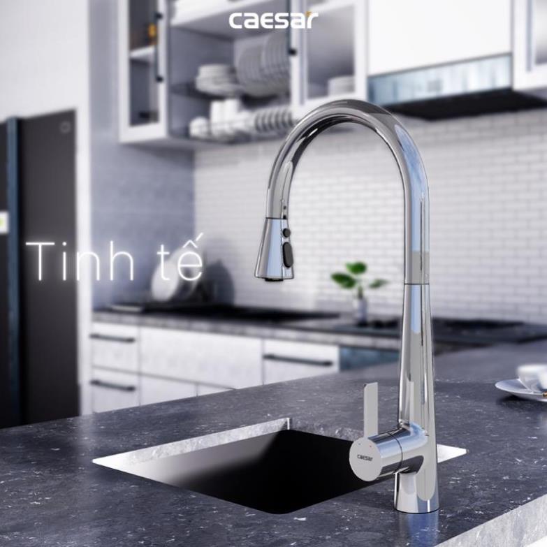 Vòi Rửa Chén Caesar K905C Rút Dây Nóng Lạnh