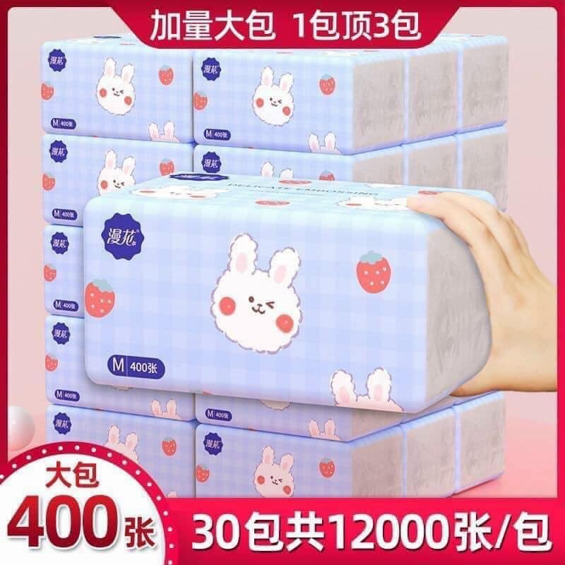 THÙNG 40 GÓI GIẤY ĂN RÚT HÌNH THỎ ( Sẵn hàng )