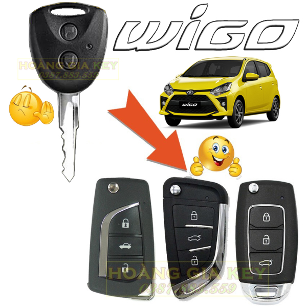 Chìa khóa gập xe WIGO