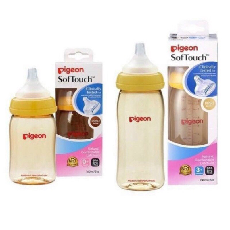 Bình sữa pigeon Softouch nhập khẩu 160ml/240ml cho bé