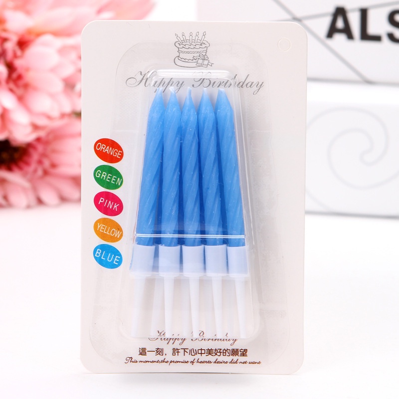 Nến sinh nhật 10 Vỉ nến trang trí bánh sinh nhật bánh kem