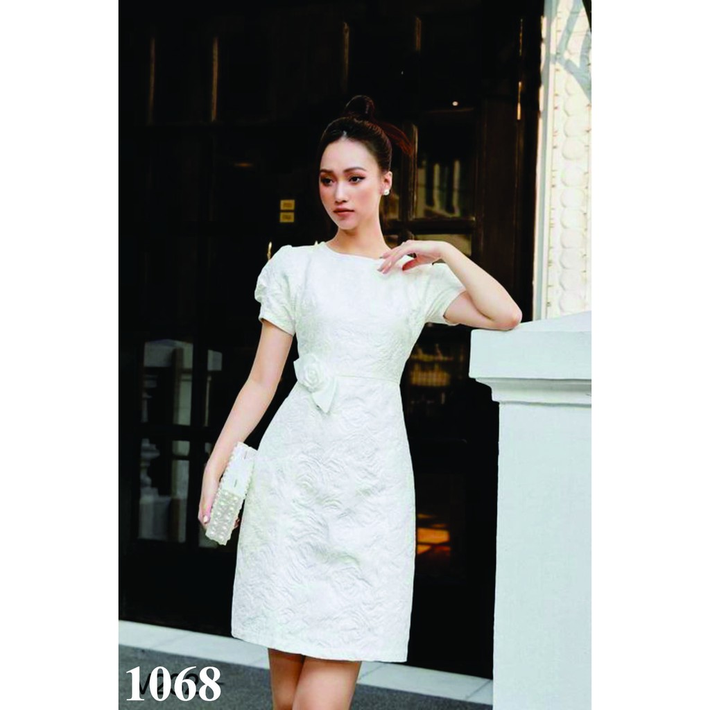 Rập giấy đầm tay phồng dáng A mã 1068 (BẢN VẼ)