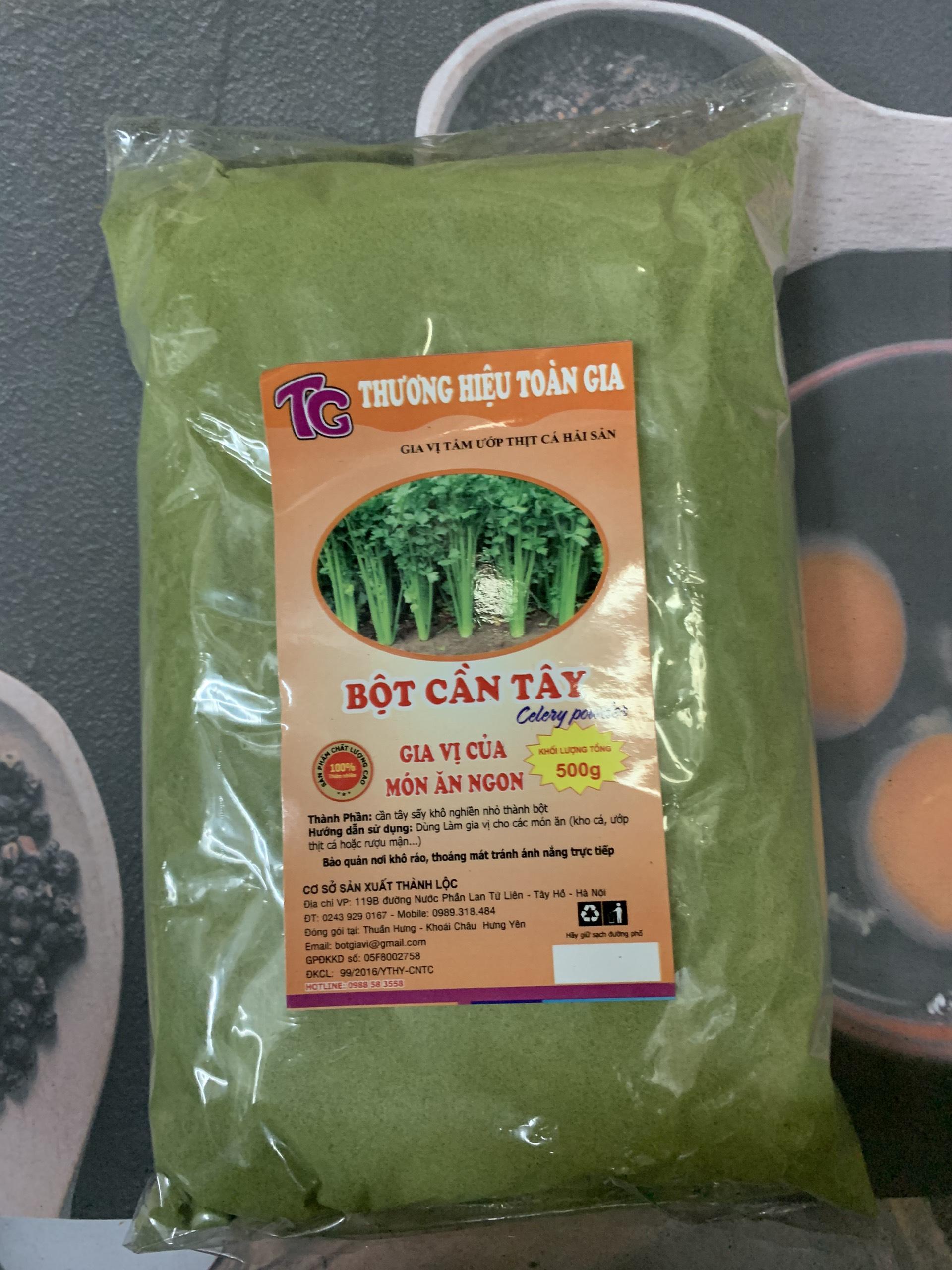 Bột cần tây nguyên chất gói 500gr