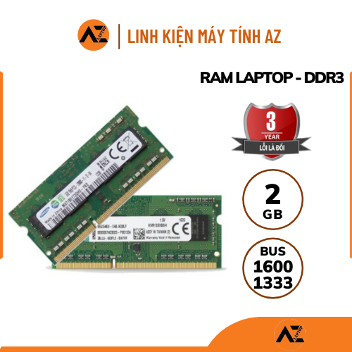 Ram Laptop DDR3 2GB BUS 1333/1600 (Bảo hành 36 tháng)