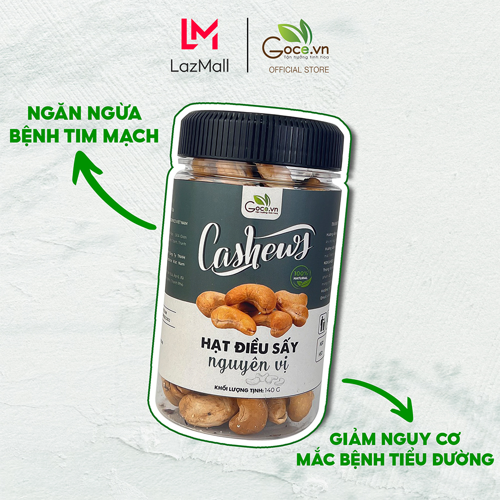 Hạt điều rang muối không vỏ lụa Goce - 140g