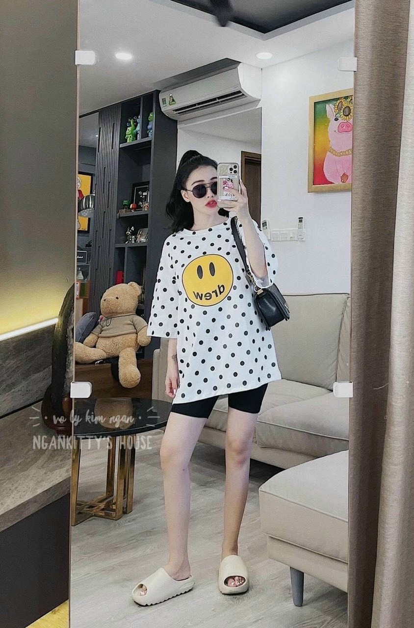 Sét Bộ Quần Đùi Áo Mặt Cười  Siêu Xinh