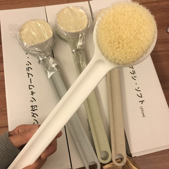 Cây bàn chải cọ lưng, chà lưng nhật bản fulll box, bàn chải cọ chà lưng