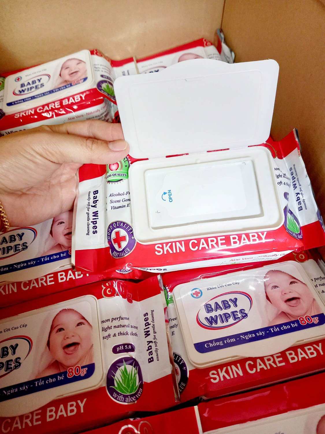 [HCM] COMBO 10 GÓI Khăn Ướt Baby Wipes 80g.