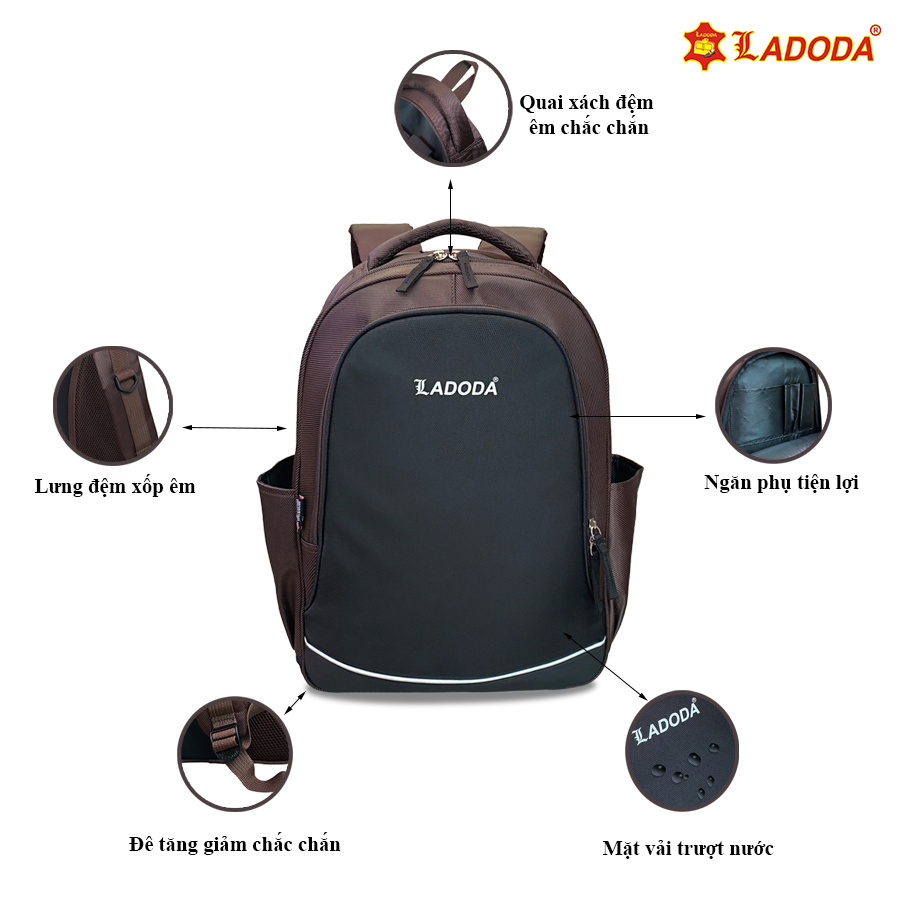 Ba lô laptop Ladoda BL359