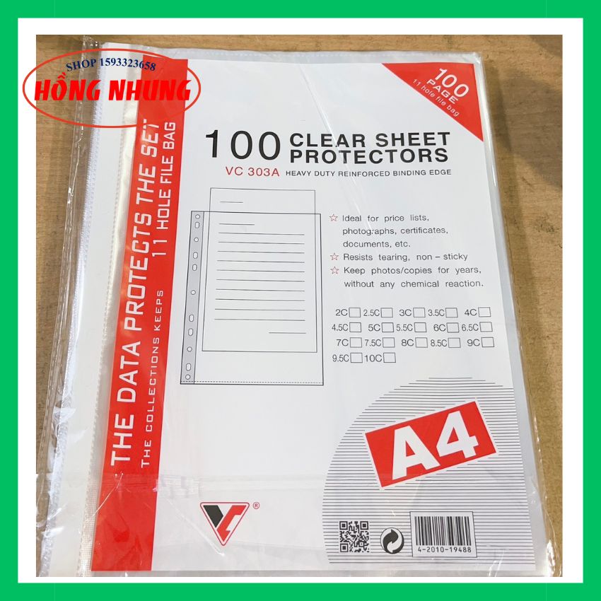Xấp 100 tờ bìa lá lỗ, loại 320g, 400g, dày, đẹp, giúp bạn lưu trữ hồ sơ, giấy tờ, bảo vệ hồ sơ của bạn