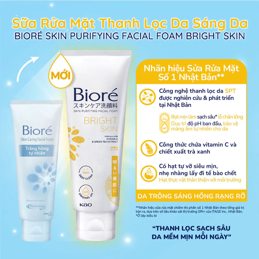 Sữa rửa mặt Bioré 100g
