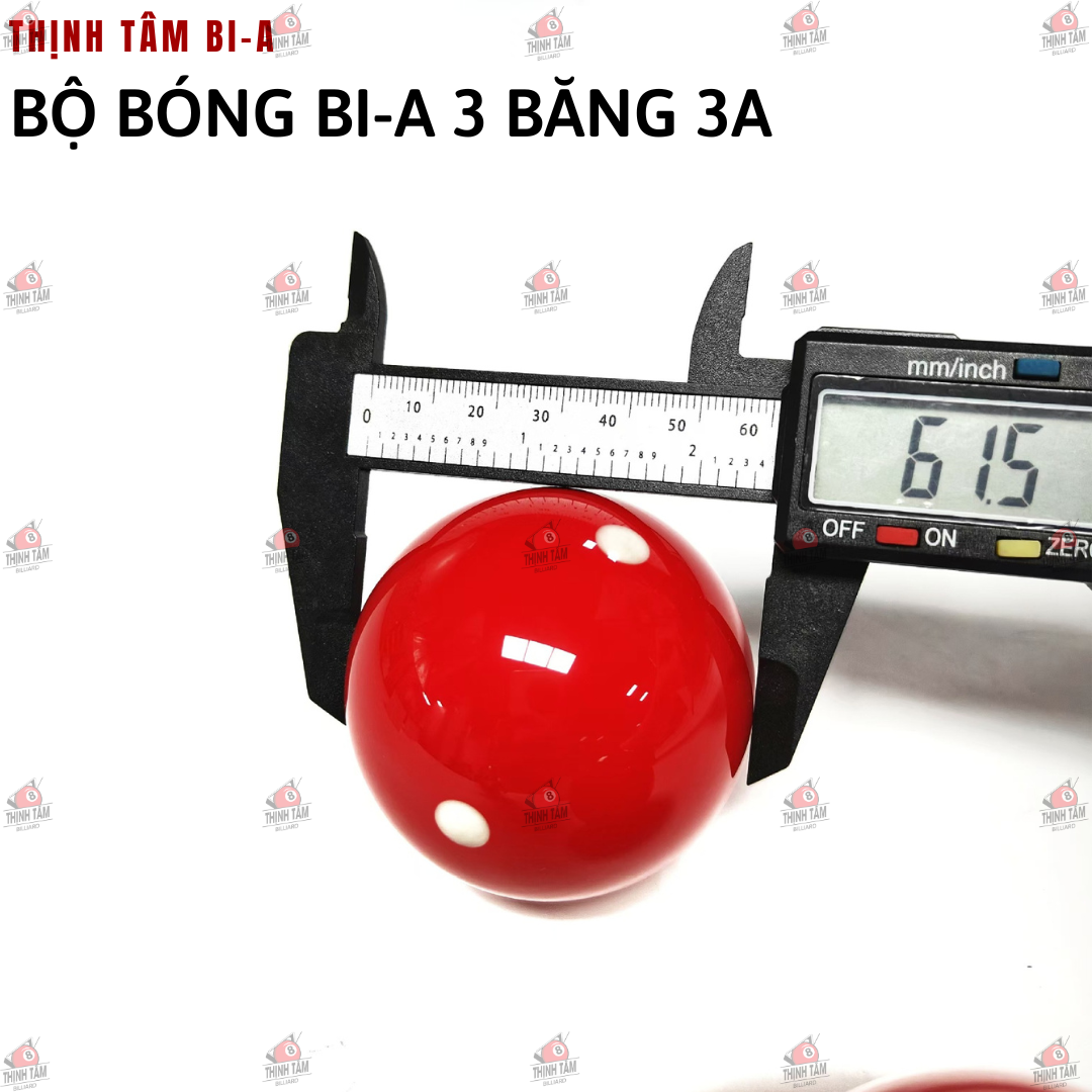 [THỊNH TÂM] Bộ 3 Bóng Bida 3 Băng, Bóng Bi-A 3C 6 Chấm [ Bộ Bóng 3C ]