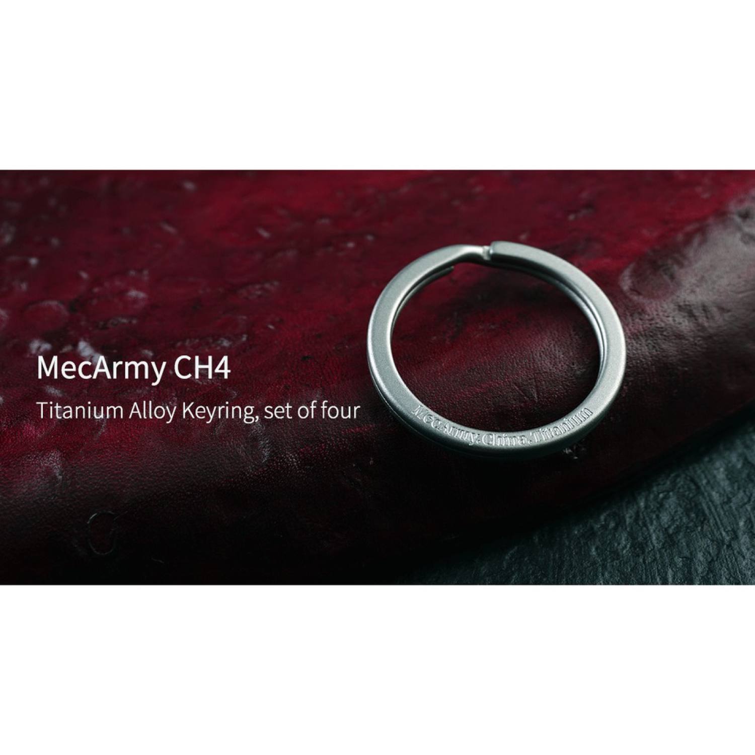 Bộ 4 ring móc khóa titanium MecArmy CH4