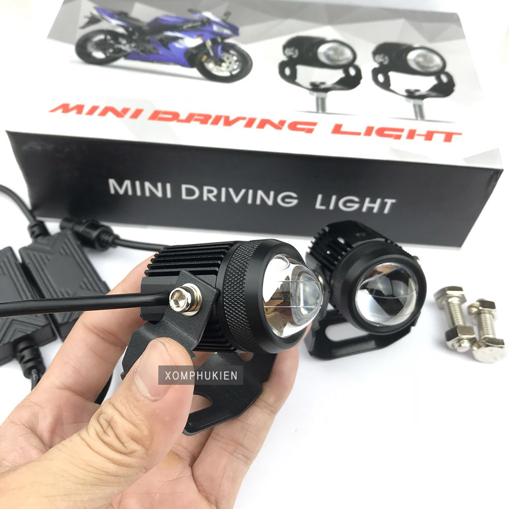 Bộ 2 Đèn Trợ Sáng Bi Cầu Mini 2 Chế Độ [ Tặng Công Tắc Cos Pha ]