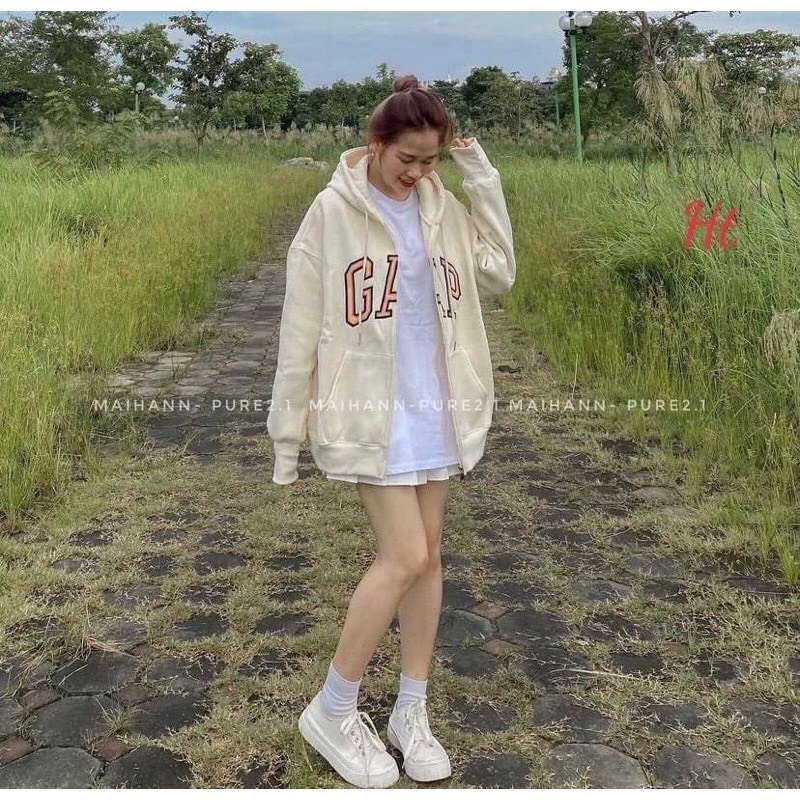 Áo khoá nỉ cotton GAP HT12
