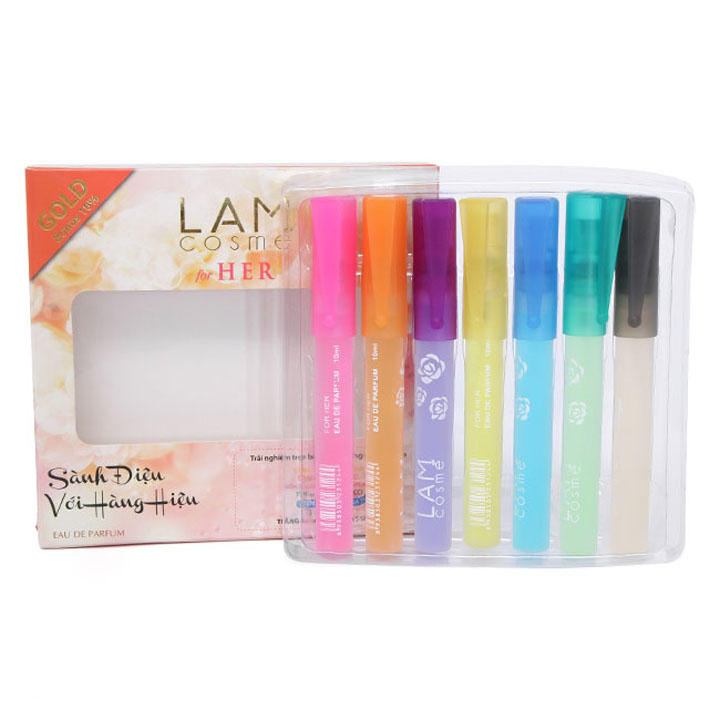 [HCM]Bộ 7 nước hoa cây bút Lamcosmé (10ml/cây).