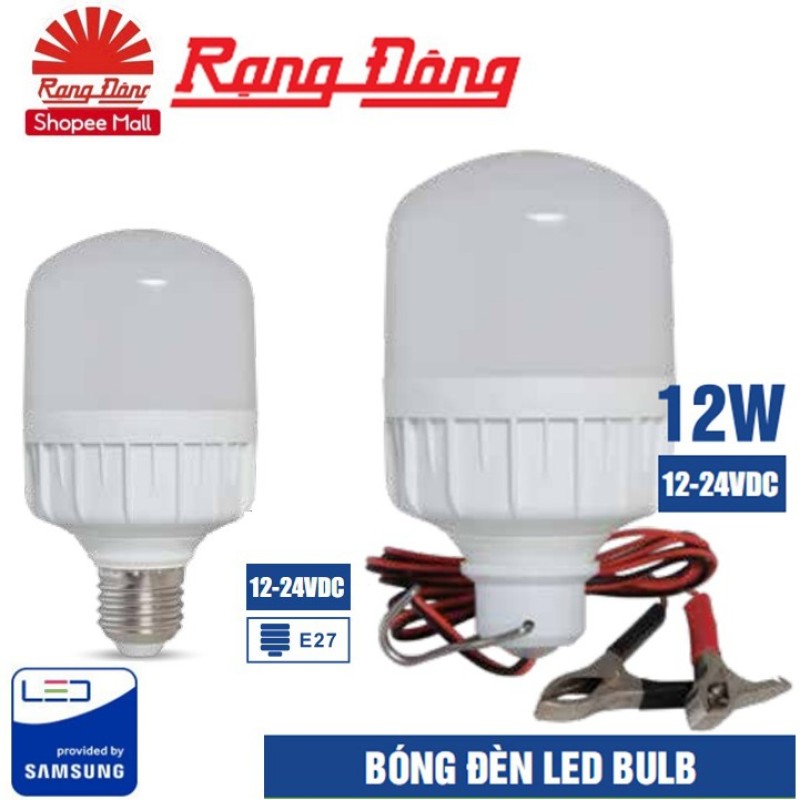 Bóng LED Trụ Kẹp Bình (12 ~ 24)V DC / 12W Rạng Đông Chip Led Samsung