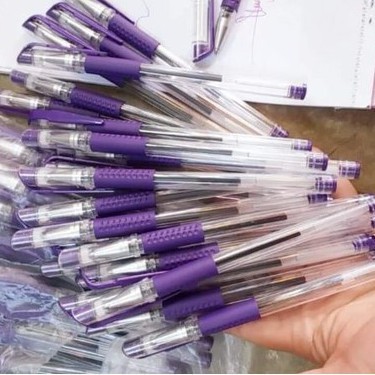 Set 10 bút bi nước 3 màu Đen đỏ tím