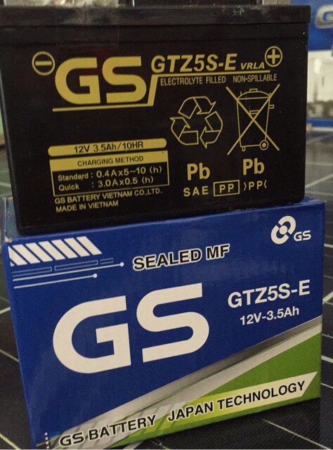 Bình Ắc quy GS GTZ5S - E ( 12 V - 3.5 Ah )