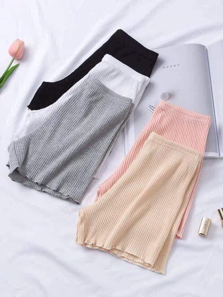 Quần đùi mặc váy len tăm cho bạn gái, quần mặc váy, quần len tắm, quần mặc ở nhà