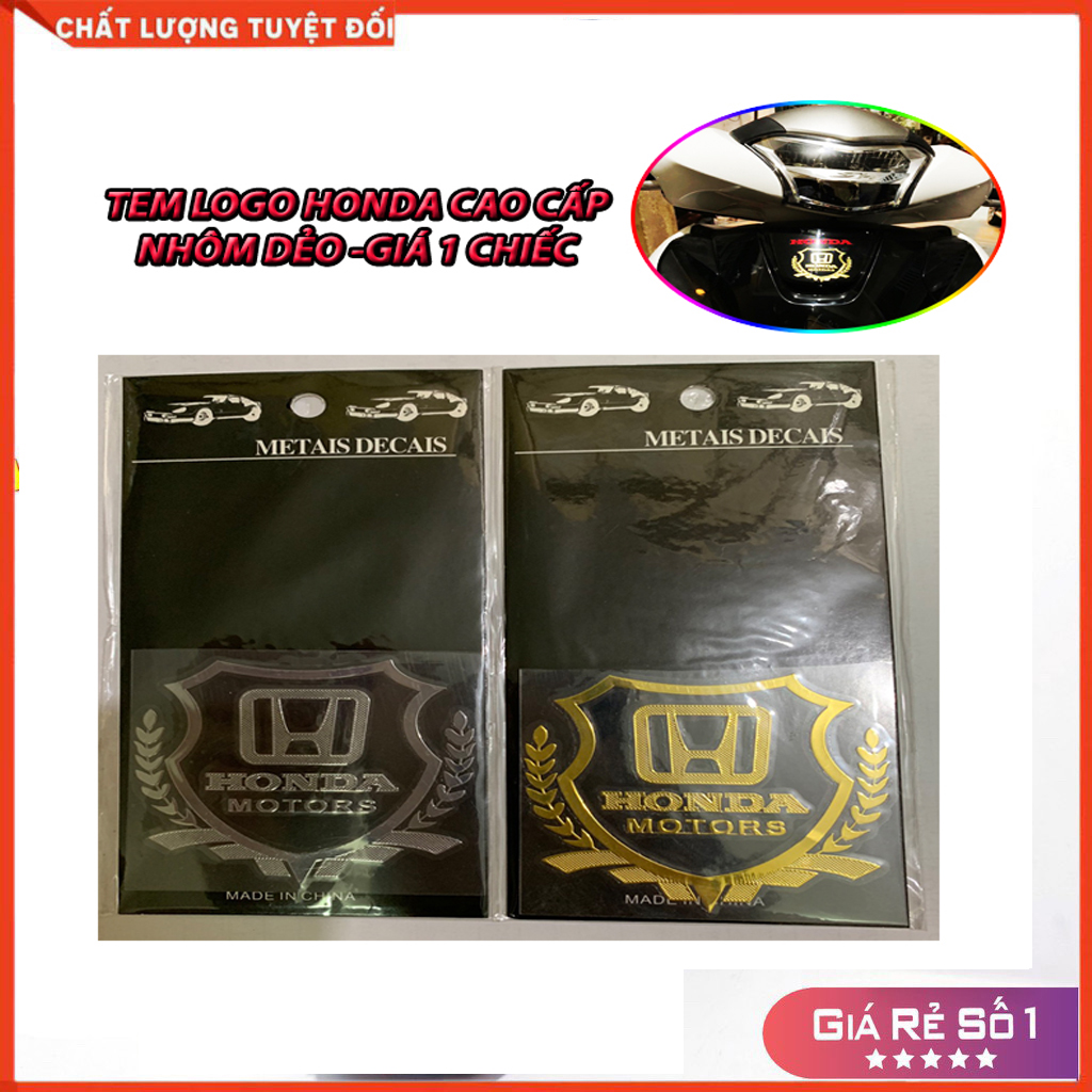TEM HONDA HÀNG CAO CẤP LOGO NHÔM DẺO