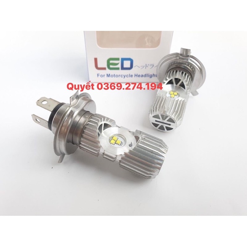 [FREESHIP] Đèn Pha LED SHILAN Lắp Xe Máy Đủ Chân M5 H4
