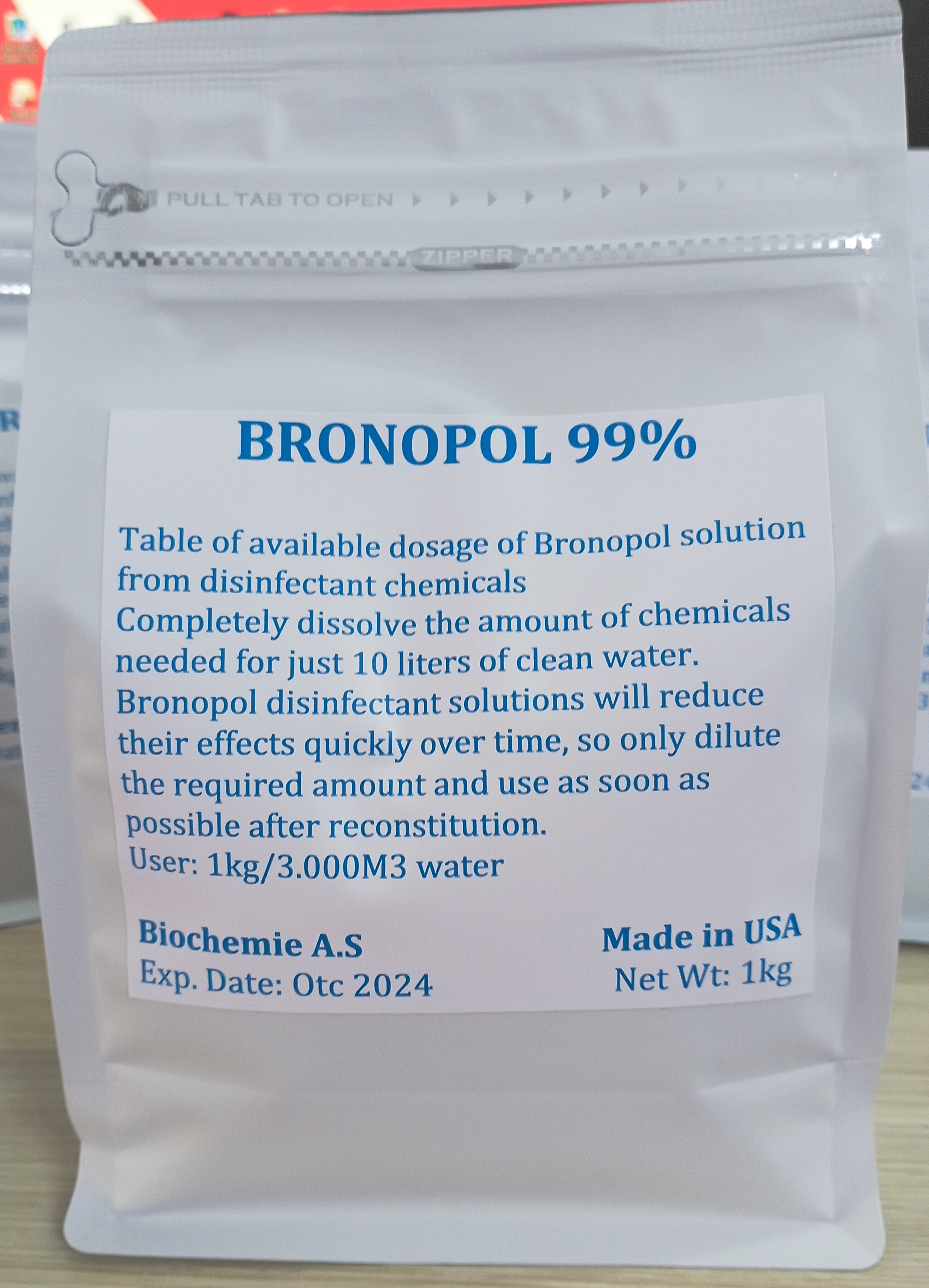 BRONOPOL 99%: Điều trị bệnh nấm ngoại ký sinh ký sinh trùng gây bệnh trên tôm cá động vật thủy sản túi 1kg