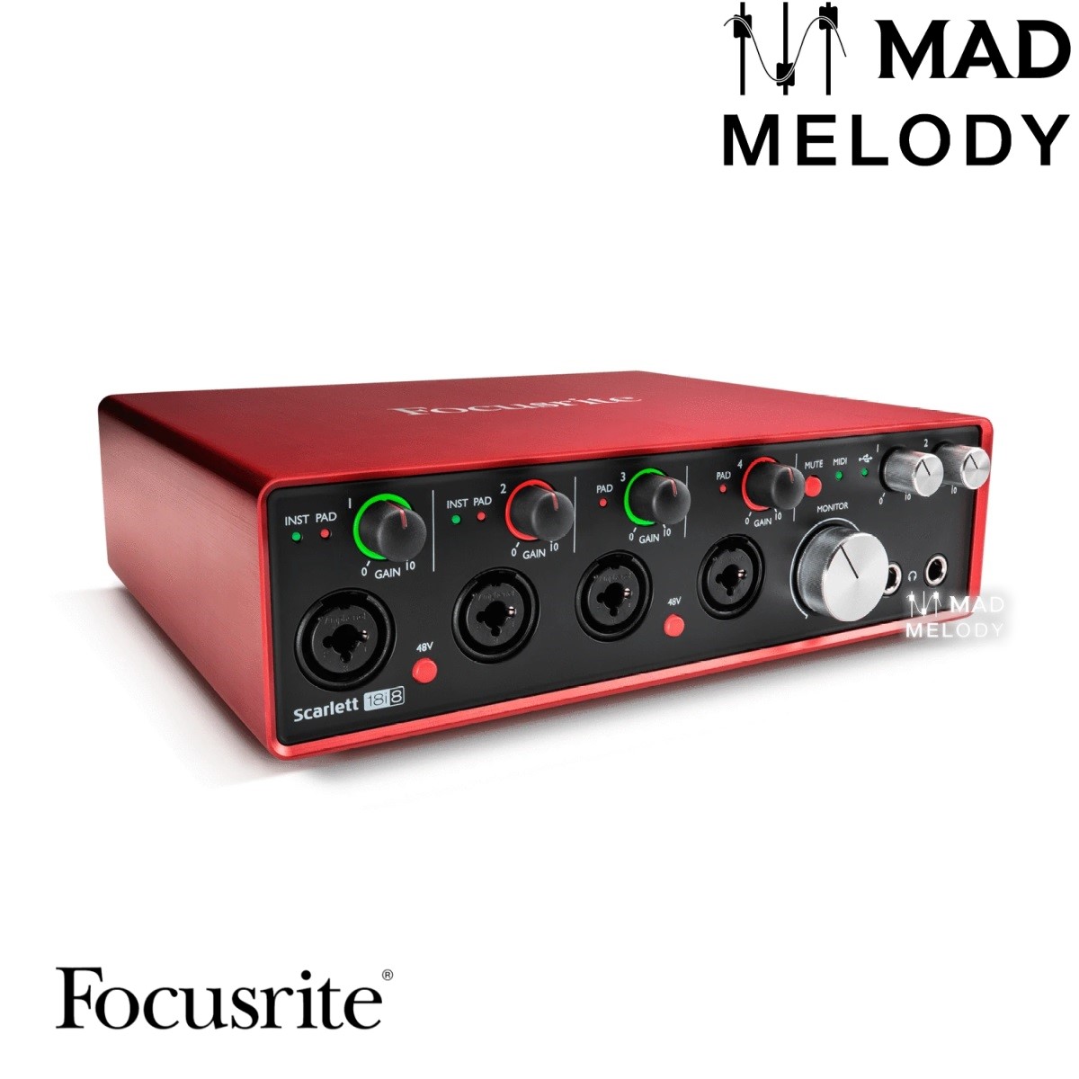 Focusrite Scarlett 18i8 USB Audio Interface (2nd Gen) [soundcard thu âm/làm nhạc chất lượng cao, đời thứ 2, NEW]