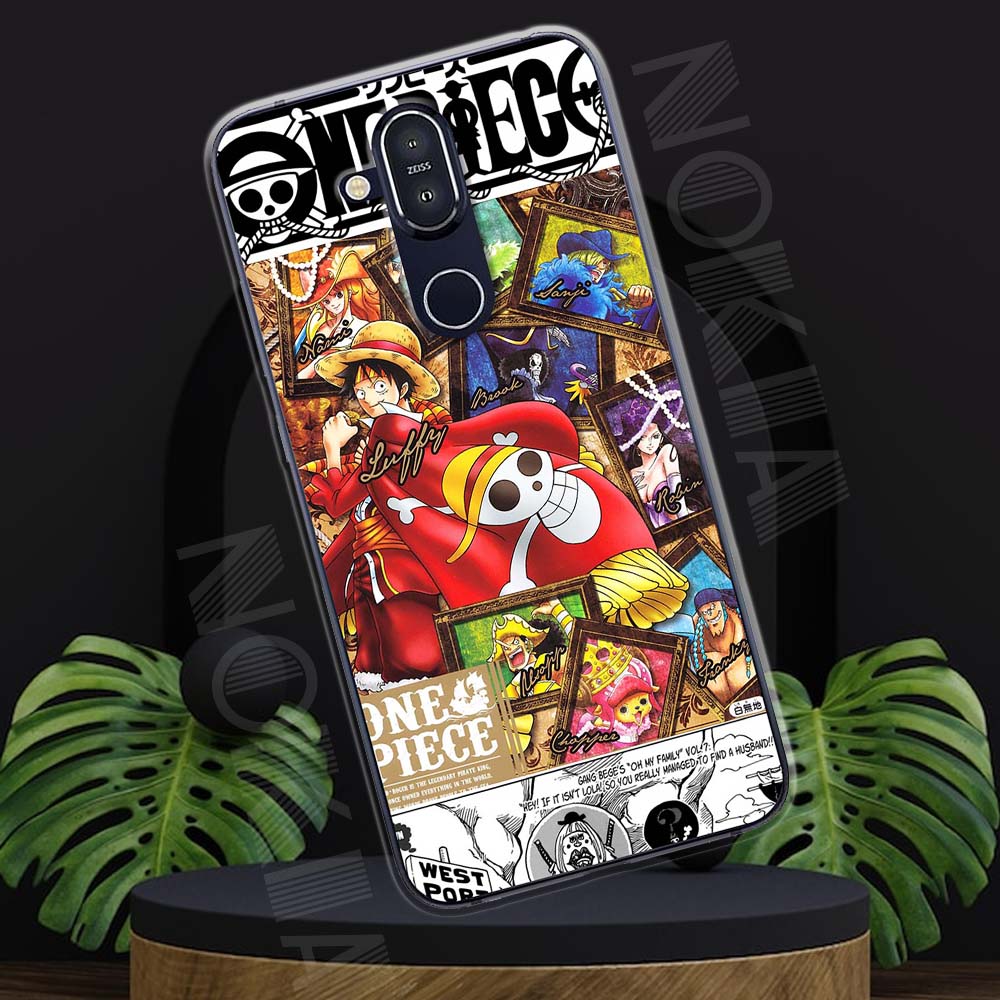 Ốp lưng nokia 8.1 mẫu bst doraemon. one piece, dragon ball
