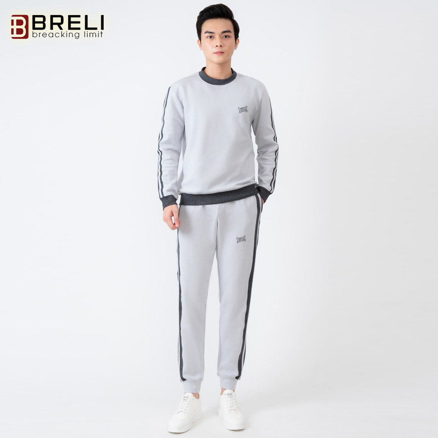 Bộ nỉ thể thao nam Breli - BAN2247-LGR