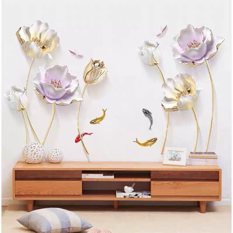 Decal dán tường Hoa sứ trắng- H20-flowerdecal-Scenedecal