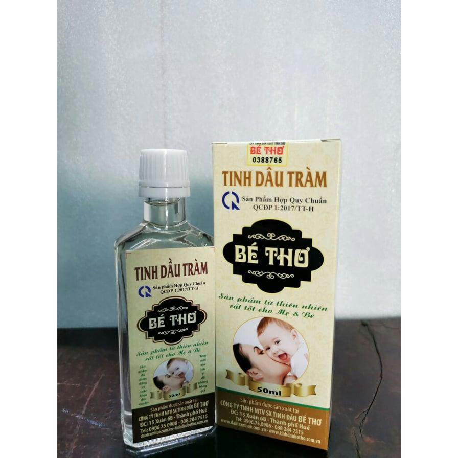 Tinh dầu tràm nguyên chất hiệu bé thơ huế nhãn vàng loại 50ml - loại đặc biệt