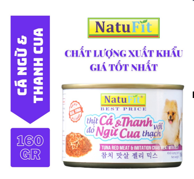 Pate chó mèo Natufit 160g