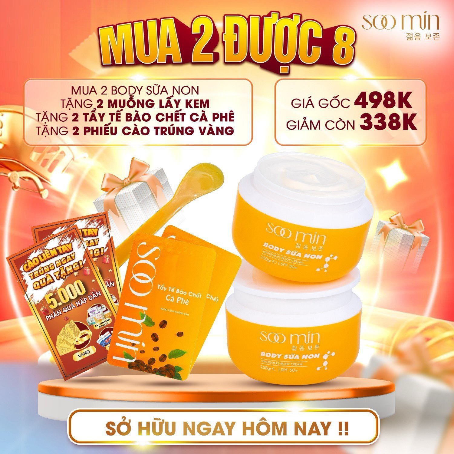 (Giá Sỉ) Kem body sữa non SooMin Hàn Quốc