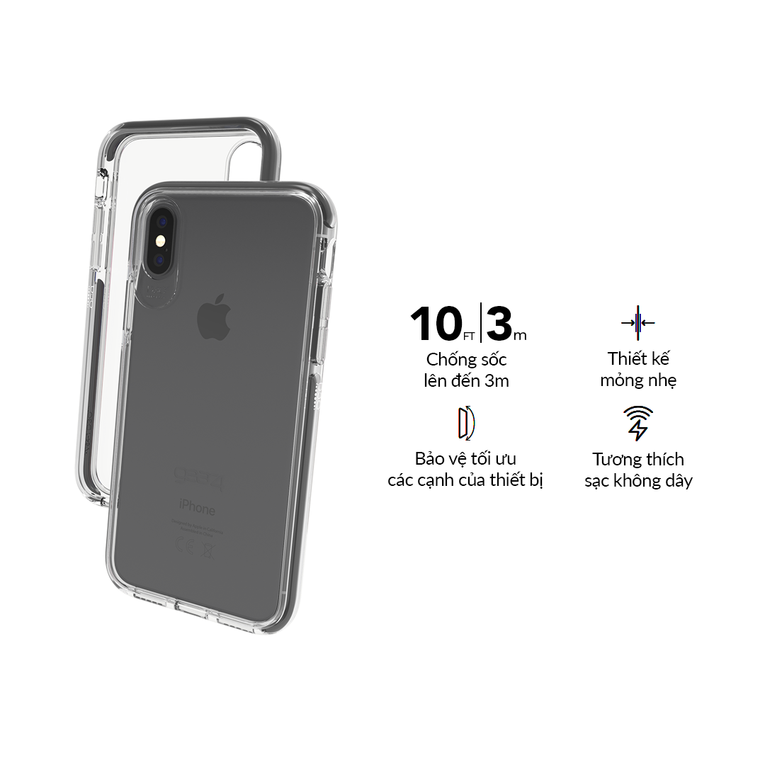Ốp Lưng Chống Sốc Gear4 D3O Piccadilly 3m Cho iPhone X/Xs