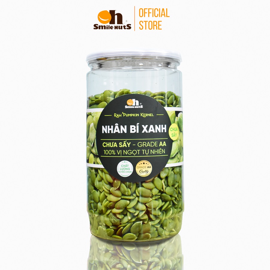 Nhân Bí Xanh TƯƠI Smilenuts 500g _ Hạt Bí xanh sống, chưa qua chế biến, chưa rang/sấy _ Nguyên liệu làm bánh, nấu sữa hạt dinh dưỡng
