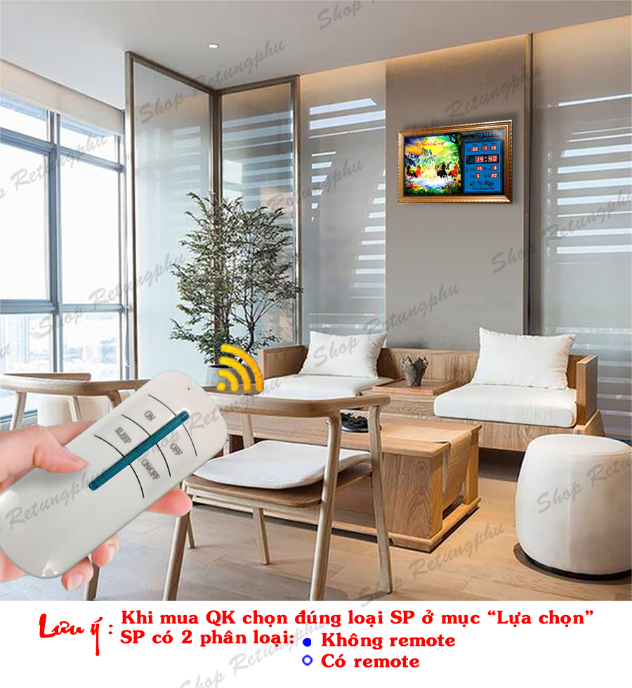Lịch Vạn Niên - Mã Đáo 55110 (KT 55x35x7cm)_Có 2 loại (không Remote và có Remote)