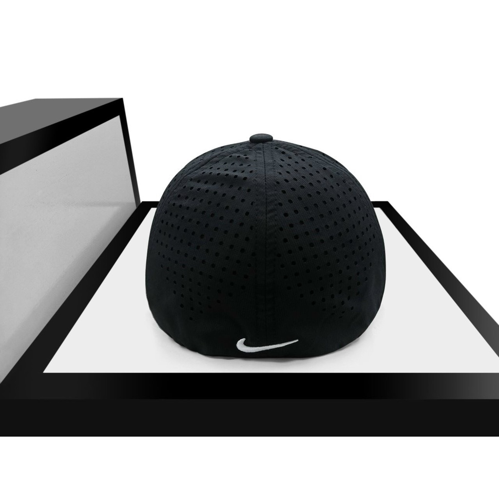 nón kết kaki lưỡi trai nike trắng đen