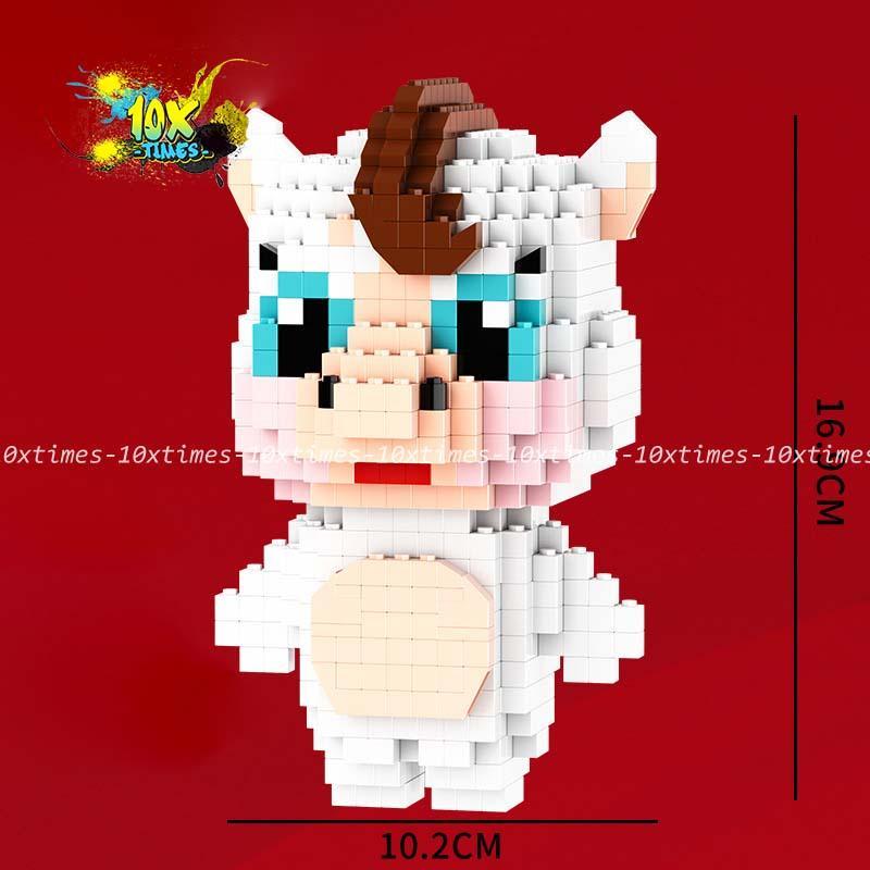 (18cm) Mô hình lắp ráp 12 con giáp lớn