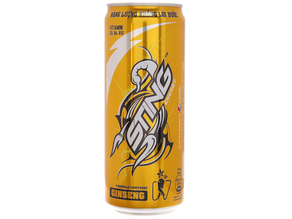 Thùng 24 Lon Nước Tăng Lực Sting Gold 330ml