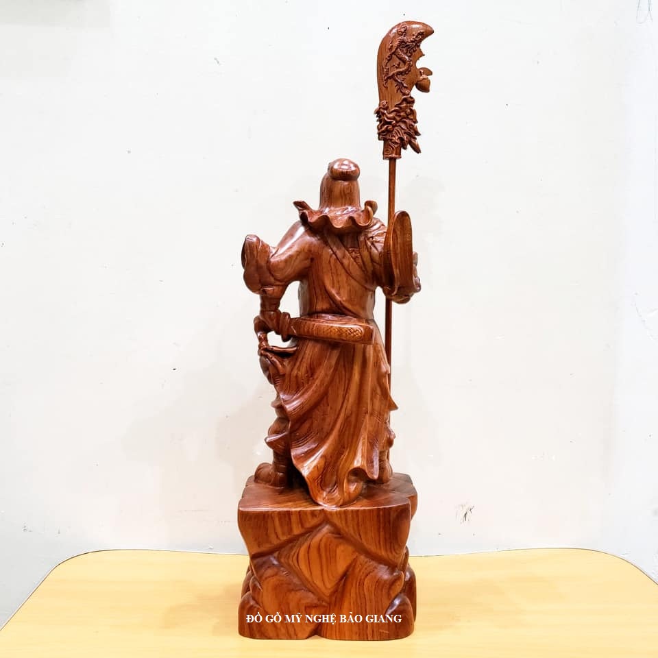 Tượng quan công gỗ hương cao 40 cm