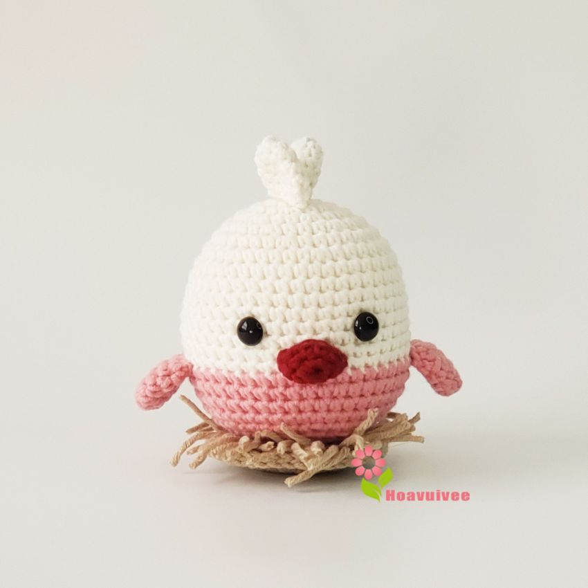 Thú bông len handmade - Gà con móc len dễ thương /Hoavuivee