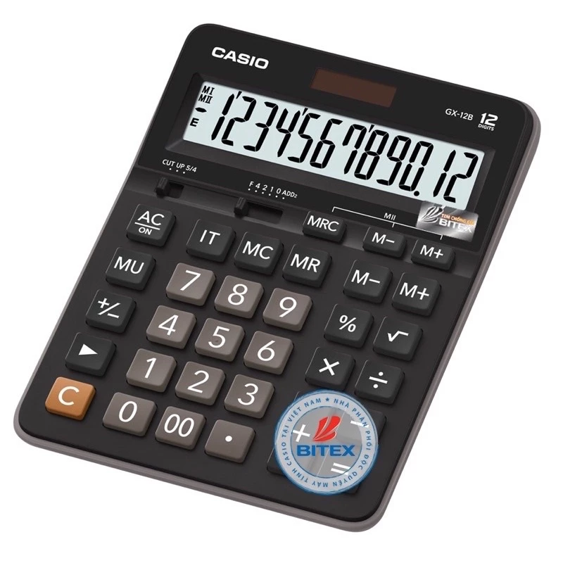 Máy tính Casio GX-12B Chính Hãng Để bàn loại lớn dành cho cửa hàng