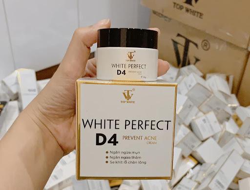 Kem Top White Perfect D4 ngăn mụn,làm mờ sẹo,thâm