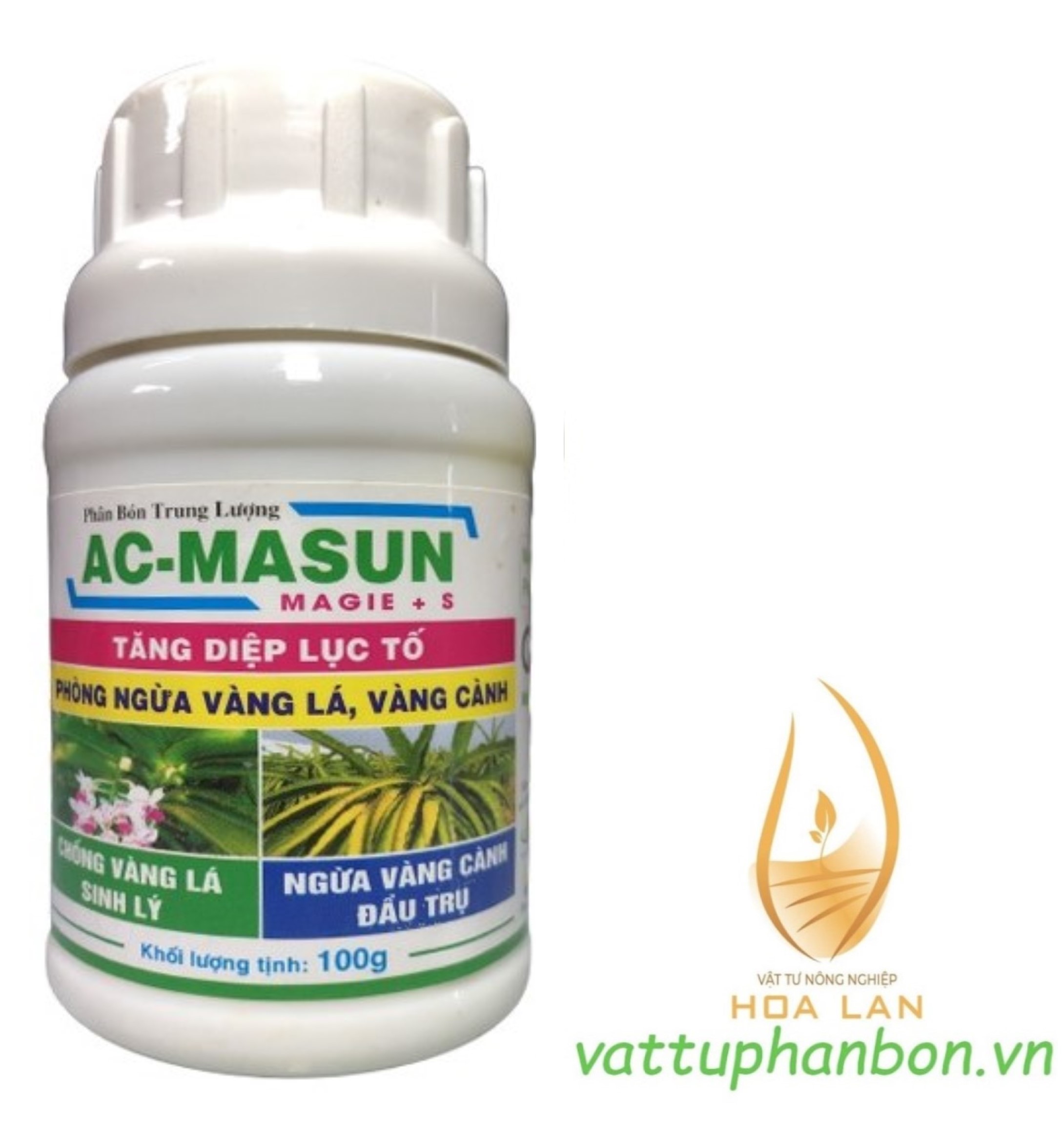 Phân bón trung lượng ac-masun - chống vàng lá - #025a# 100g
