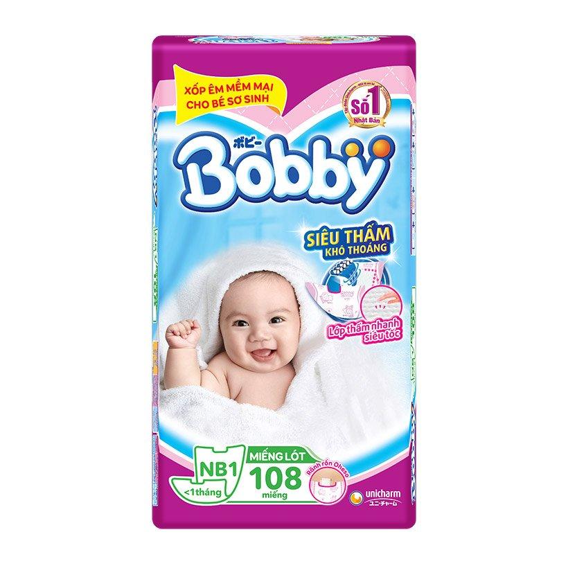 [Siêu thị WinMart] - Miếng lót newborn1 Bobby  108 miếng