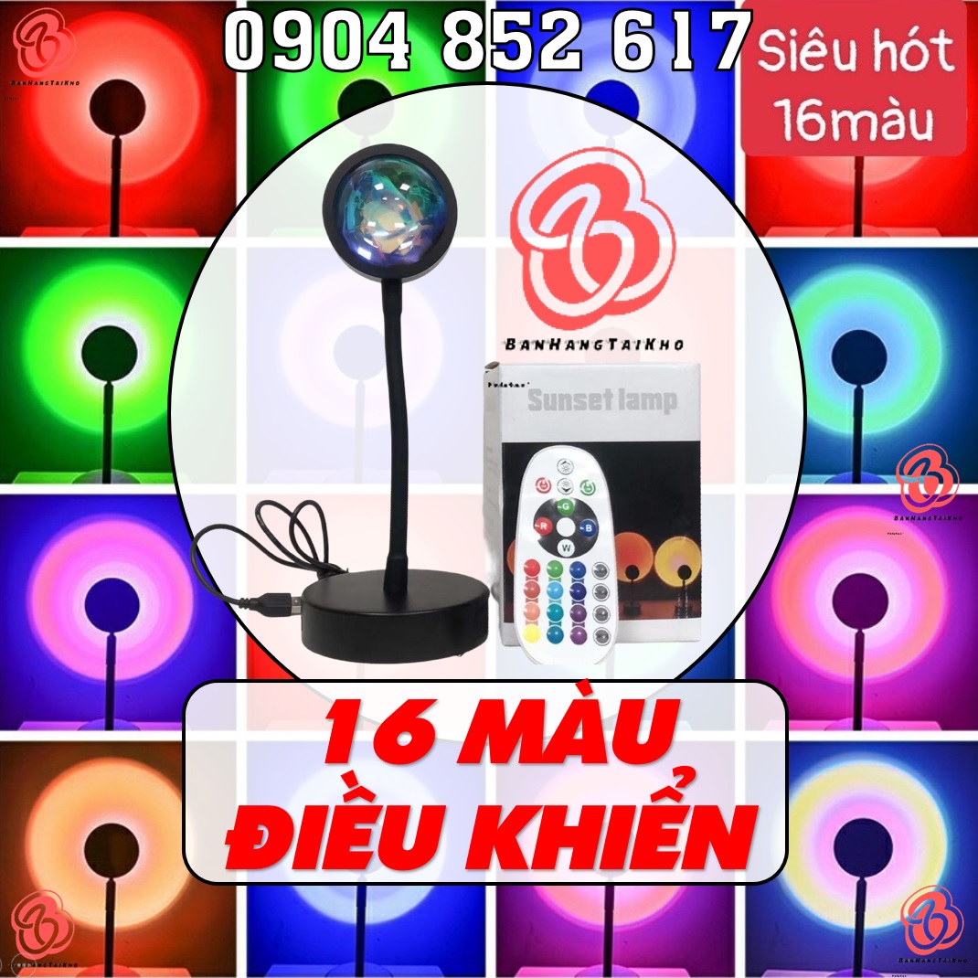 Đèn hoàng hôn sunset cầu vồng 16 màu RGB điều khiển đèn led sống ảo chụp ảnh quay video tiktok